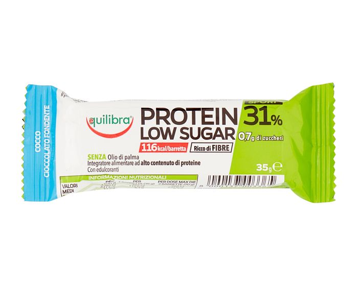 Equilibra Protein 31% Barretta Low Sugar Cocco E Cioccolato Fondente 35 G