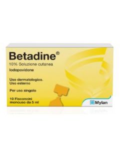 Betadine Soluzione Cutanea 10 Flaconcini Monouso 5 Ml