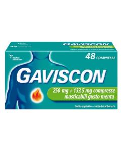 Gaviscon 48 Compresse Menta 250+133,5 Mg