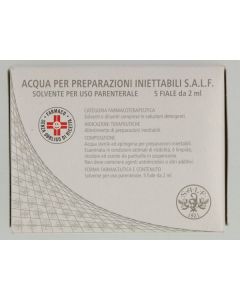 Acqua Per Soluzioni Iniettabili Salf 5 Fiale Da 2 Ml