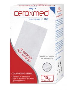 GARZA COMPRESSA IN TESSUTO NON TESSUTO CEROXMED 18X40CM 12 PEZZI