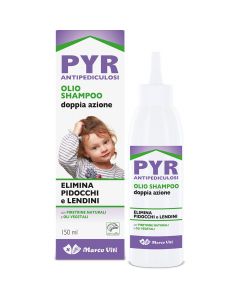 Pyr Shampoo Olio Doppia Azione 150 ml elimina pidocchi e lendini