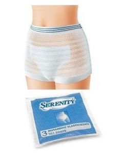 Mutandina Elastica Rettangolare A Rete Serenity Xl 3 Pezzi