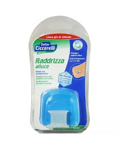 RADDRIZZA ALLUCE IN GEL DI SILICONE BIANCO SEMITRASPARENTE SAGOMATA PER PROTEGGERE E RIALLINEARE L'ALLUCE EVITANDO LO SFREGAMENTO FRA IL PRIMO E IL SECONDO DITO IGIENEPIEDE 1 PEZZO