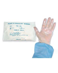 Guanto Plastica Monouso Pvc Busta 100 Pezzi