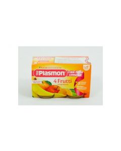 Plasmon Omogeneizzato 4 Frutti 2x104g