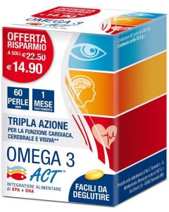 Omega 3 Act Integratore Alimentare 60 Perle 540mg