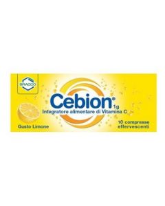 Cebion 1g Integratore Alimentare Di Vitamina C Gusto Limone 10 Compresse Effervescenti