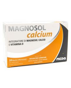 Magnosol Calcium Polvere Effervescente 20 Bustine Integratore Di Magnesio, Calcio E Vitamina D