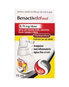 Benactivdolmed Spray Mucosa Orale 15ml 8,75mg/Dose