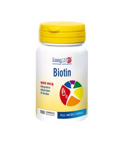 LONGLIFE BIOTIN 900MCG 100CPR