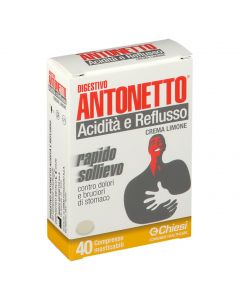 Marco Antonetto Digestivo Antonetto Acidità E Reflusso Crema Limone 40 Compresse Masticabili