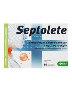 Septolete Aroma Limone E Fiori Di Sambuco 3 Mg/1 Mg 16 Pastiglie