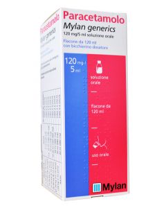 PARACETAMOLO MYLAN GENERICS 120 MG/5 ML SOLUZIONE ORALE