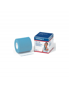 Leukotape K Benda Anelastica In Rocchetto Media Per Taping Kinesiologico Azzurro 5x500 Cm