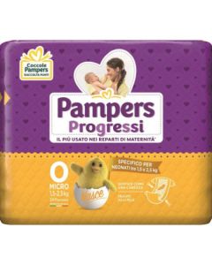 Pampers Progressi Taglia 0 Micro (1-2,5kg) 24 Pezzi