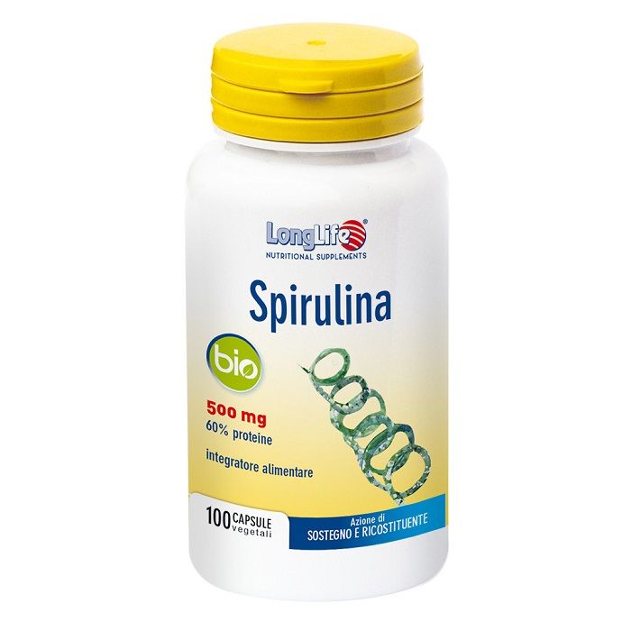 Longlife Spirulina Bio Integratore Alimentare a Base Vegetale 500 G