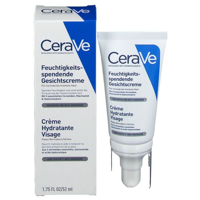 CeraVe Crema Viso Idratante con Acido Ialuronico 50 Ml Più Medical