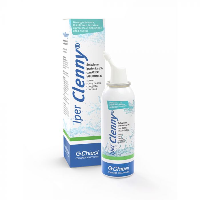 Iper Clenny Spray Nasale Soluzione Ipertonica con Acido Ialuronico 100 Ml