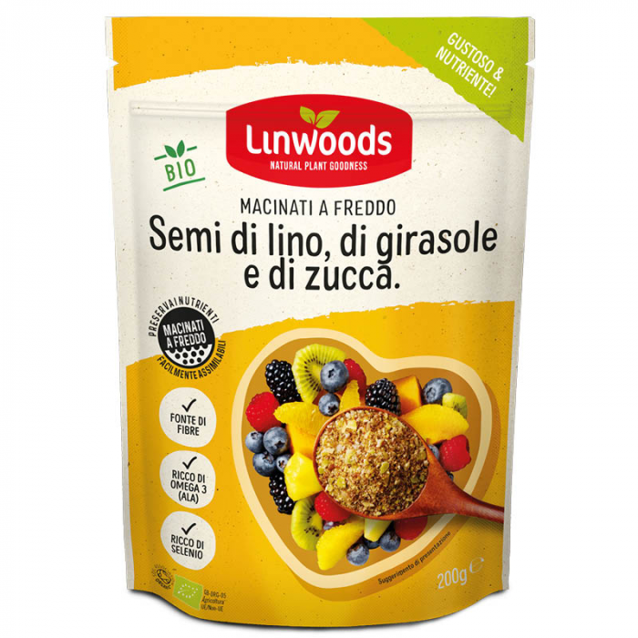 Semi Di Lino Girasole E Zucca Bio Macinati Linwoods 200g
