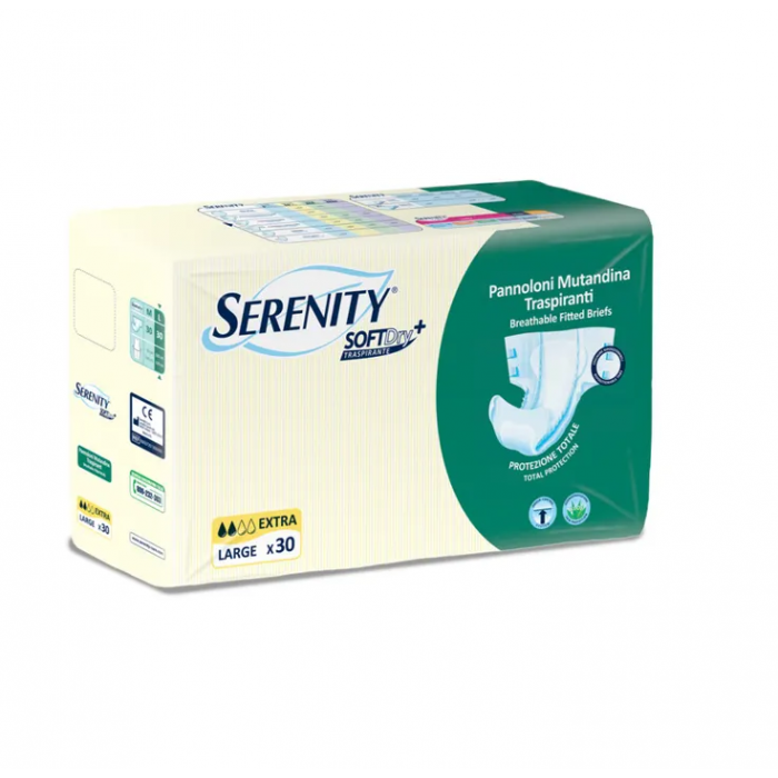 Serenity Soft Dry+ Pannolone Mutandina Taglia L Extra 30 Pezzi