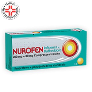 Nurofen 200Mg + 30Mg Influenza E Raffreddore 12 Compresse