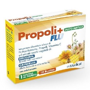 Propoli+ Flu a Base di N-Acetilcisteina 10 Bustine 600 Mg